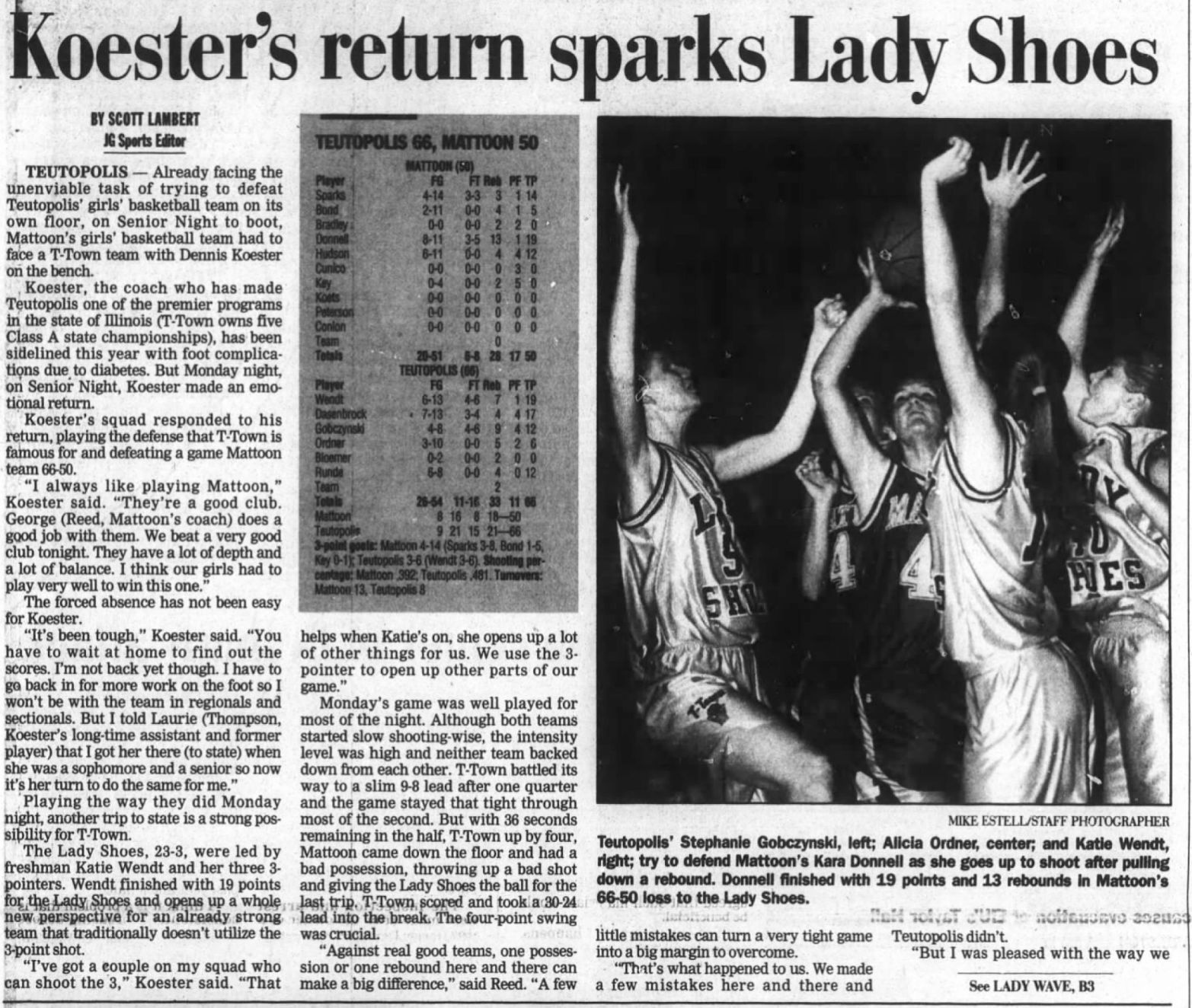 Koester's return sparks lady shoes